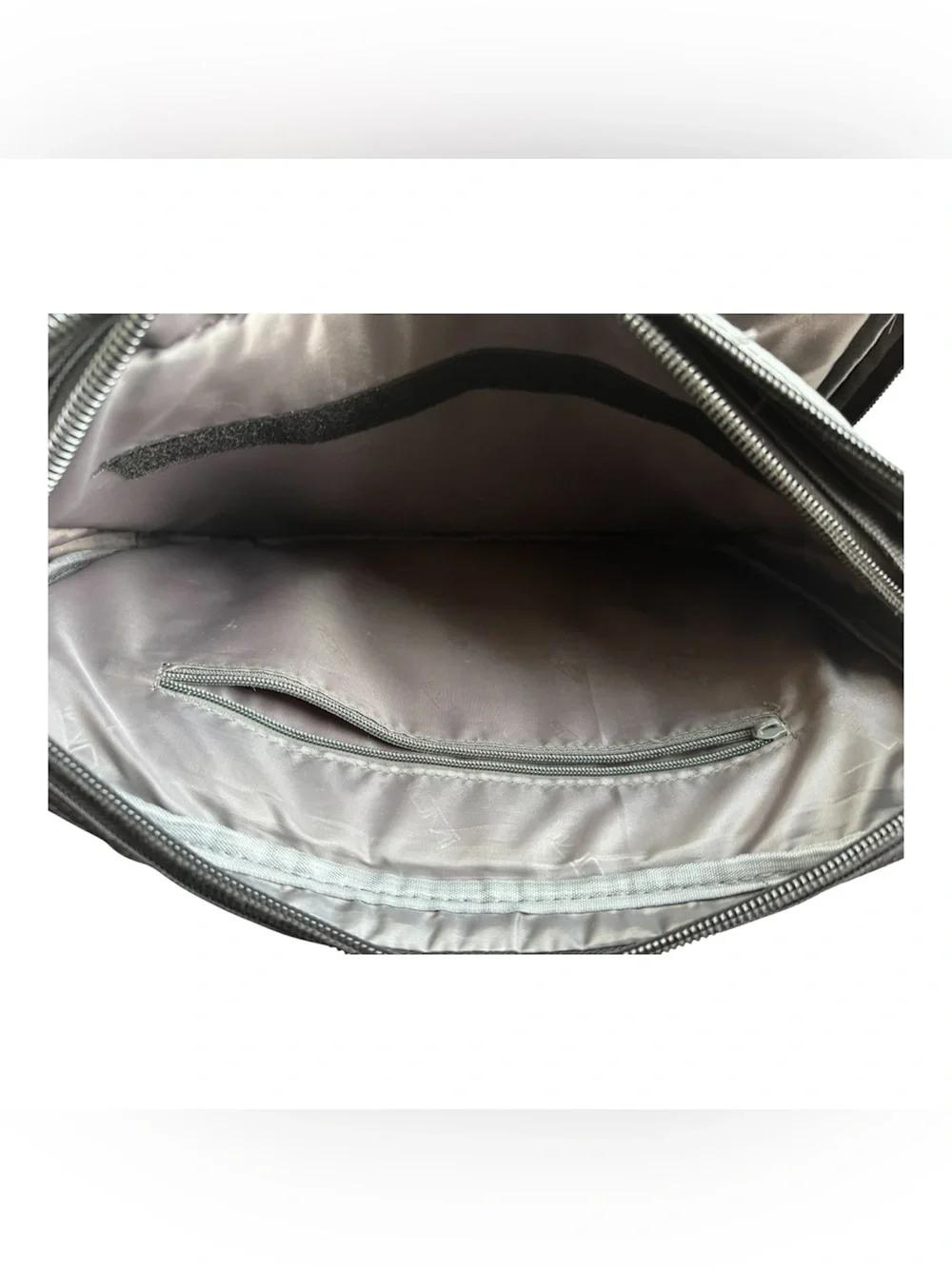 Black Laptop Messenger Bag with Dual Front Pockets lots of zippered compartments